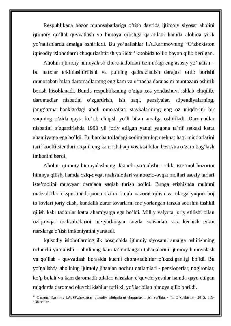 Mustaqillik yillarida O’zbekistonda ijtimoiy siyosiy o’zgarishlar 4