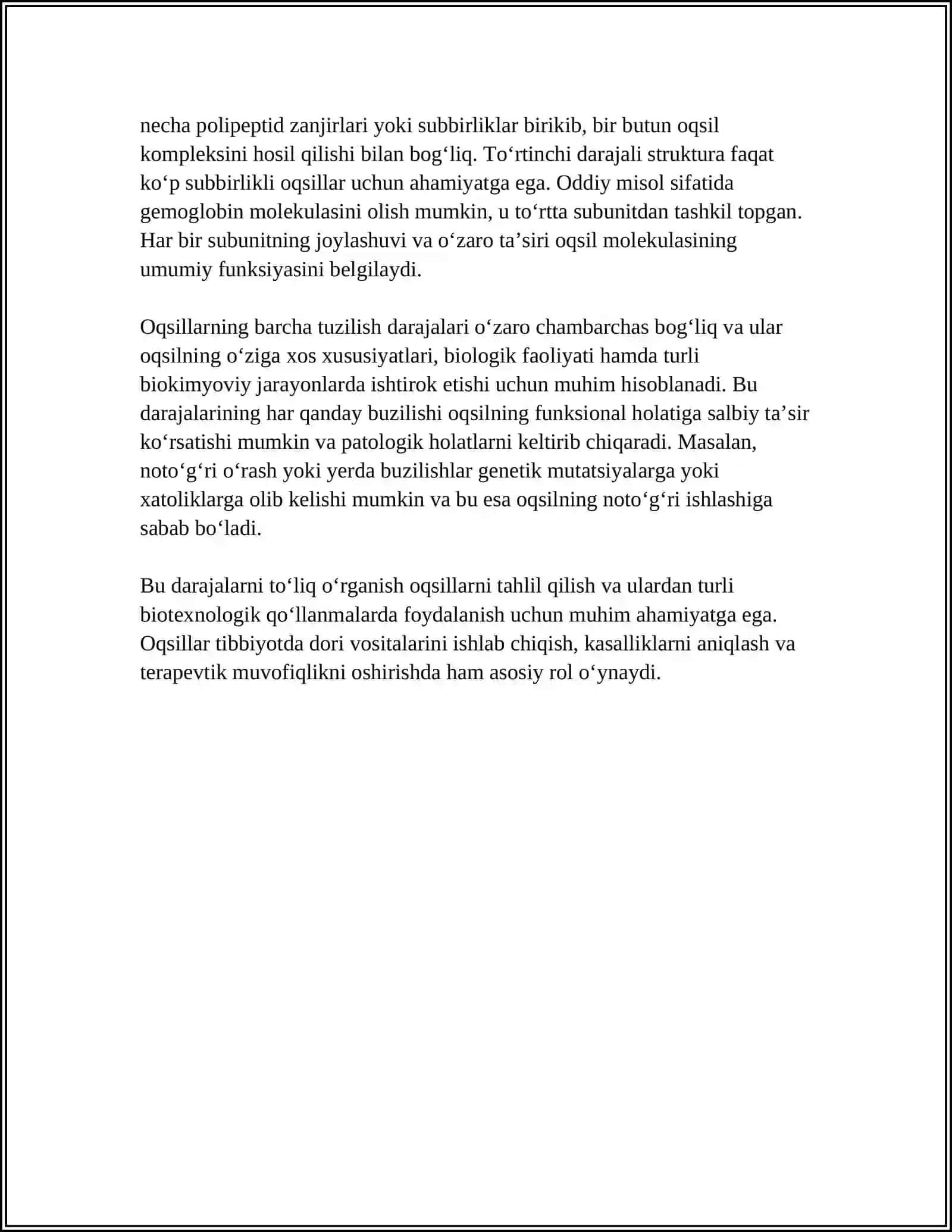 OQSILLARNING TUZILISH DARAJALARI, ULARNI ANIQLASHDA QOʻLLANILADIGAN ZAMONAVIY USLUBLAR 4