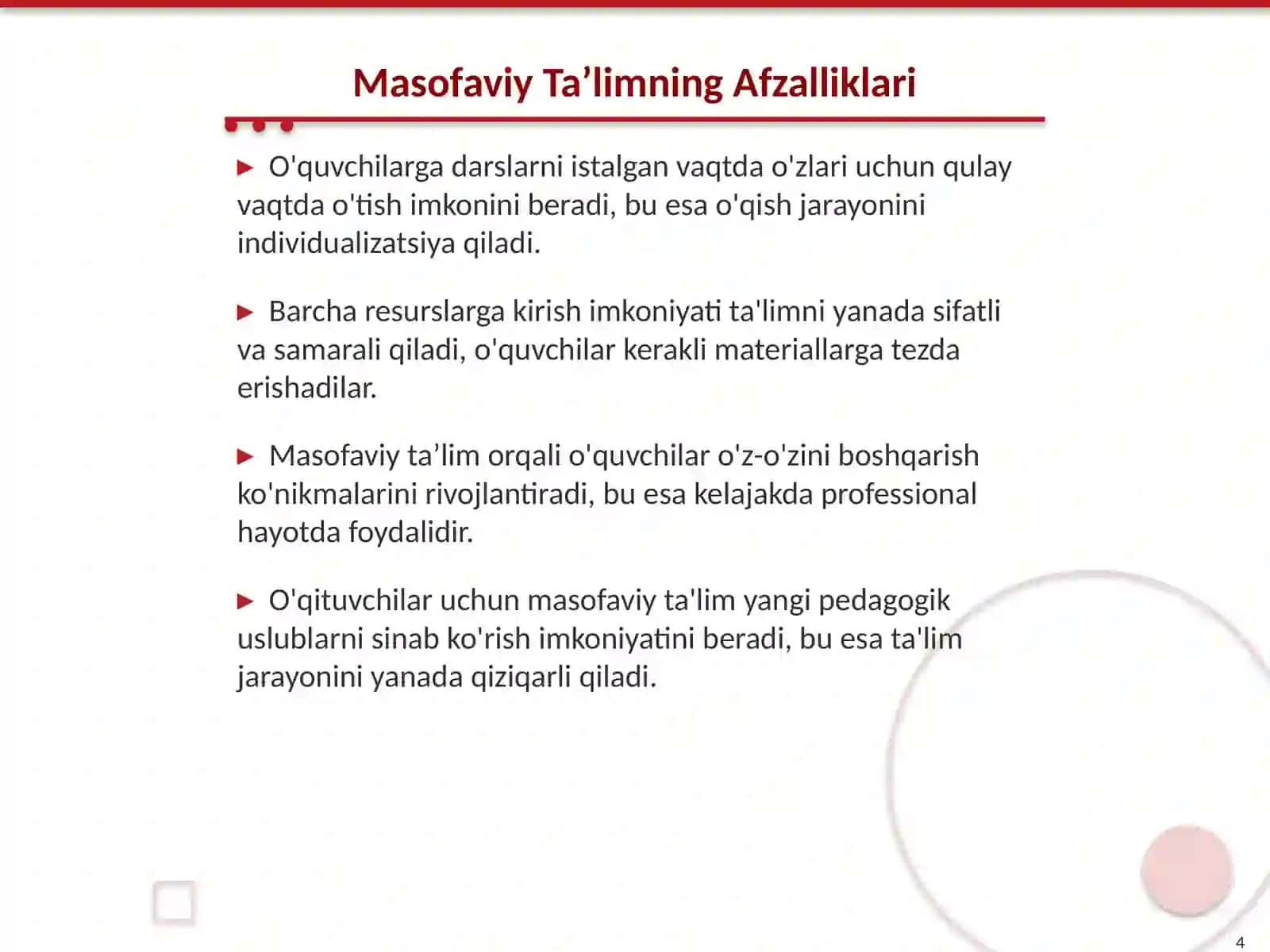 Matematika Fanida Masofaviy Ta’lim va Elektron Darsliklar 4