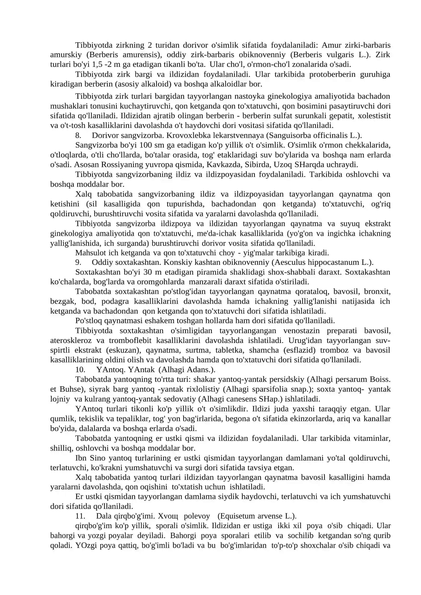 MA'RUZA-18 Qon oqishini to'xtatuvchi dorivor o'simliklar 4