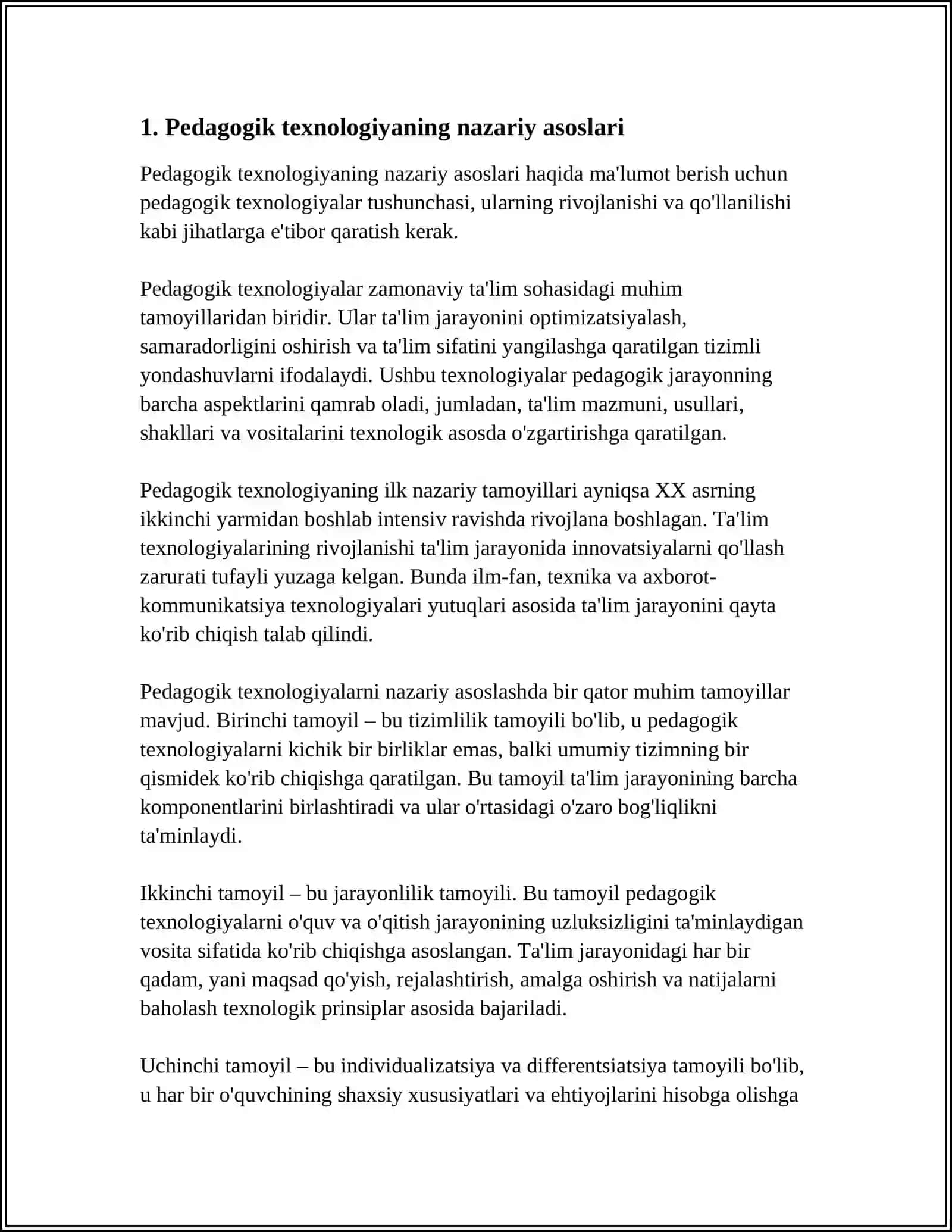 PEDAGOGIK TEXNOLOGIYANING NAZARIY METODOLOGIK ASOSLARI 4