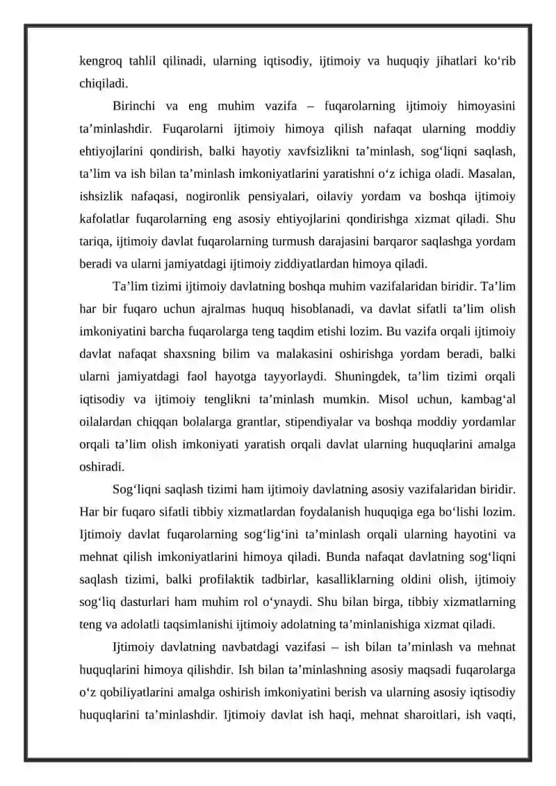 Inson huquqlarini himoya qilishda ijtimoiy davlatning ahamiyati. 4