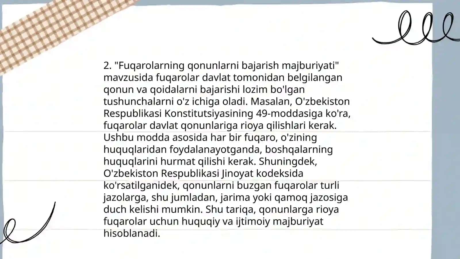 Fuqarolarning asosiy burchlari 4