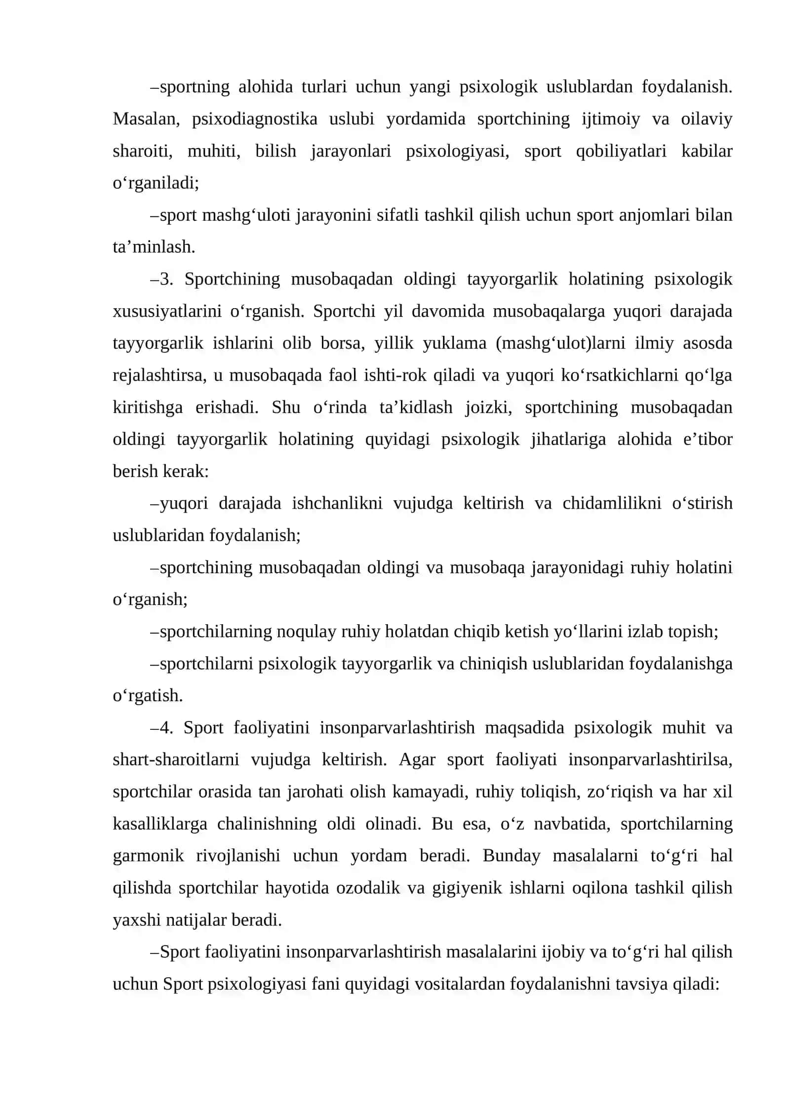 Sport psixologiyasi fanining predmeti, maqsad va vazifalari 4