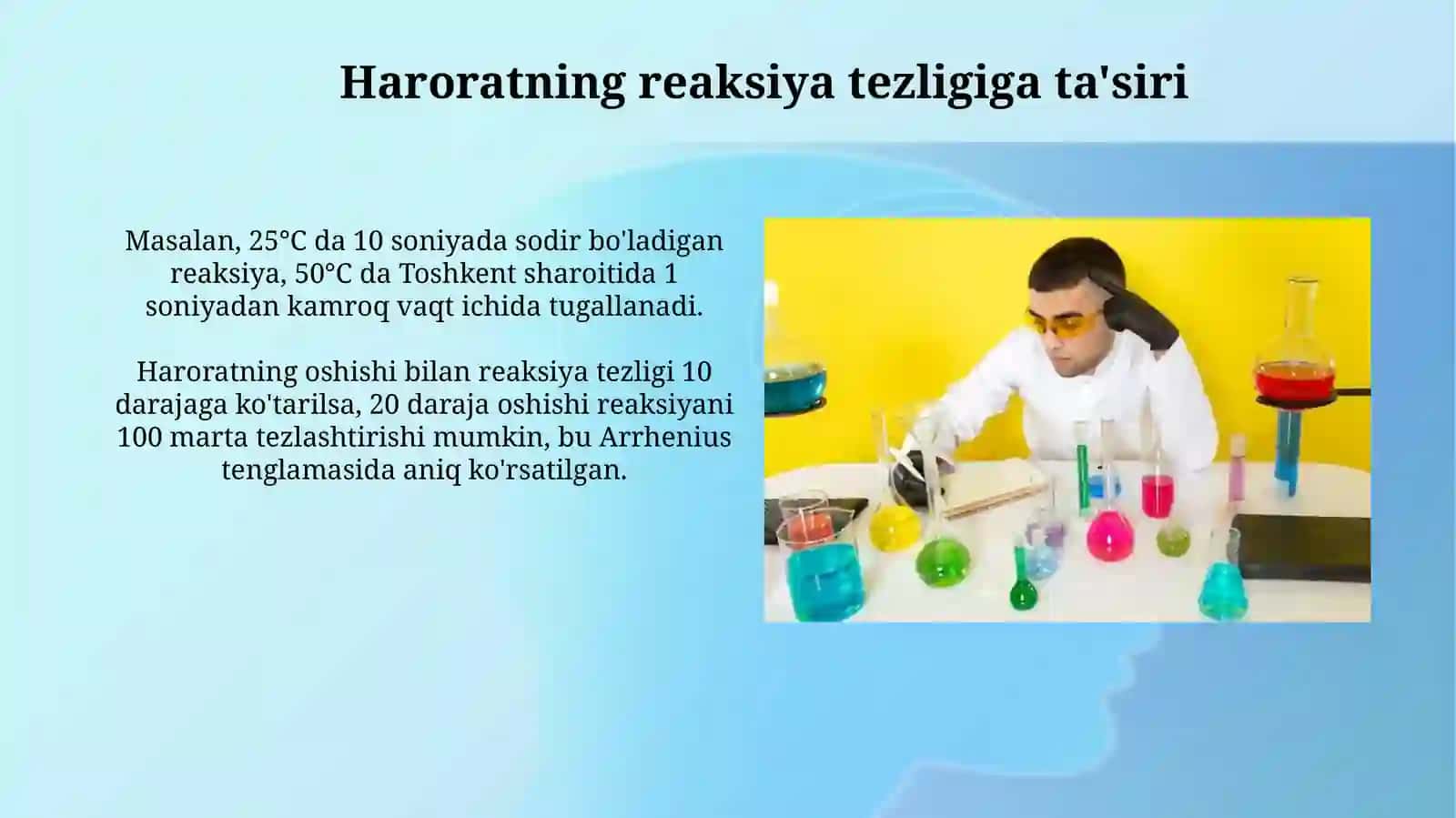 Kimyoviy reaksiyalarni tezligini belgilovchi omillar 4