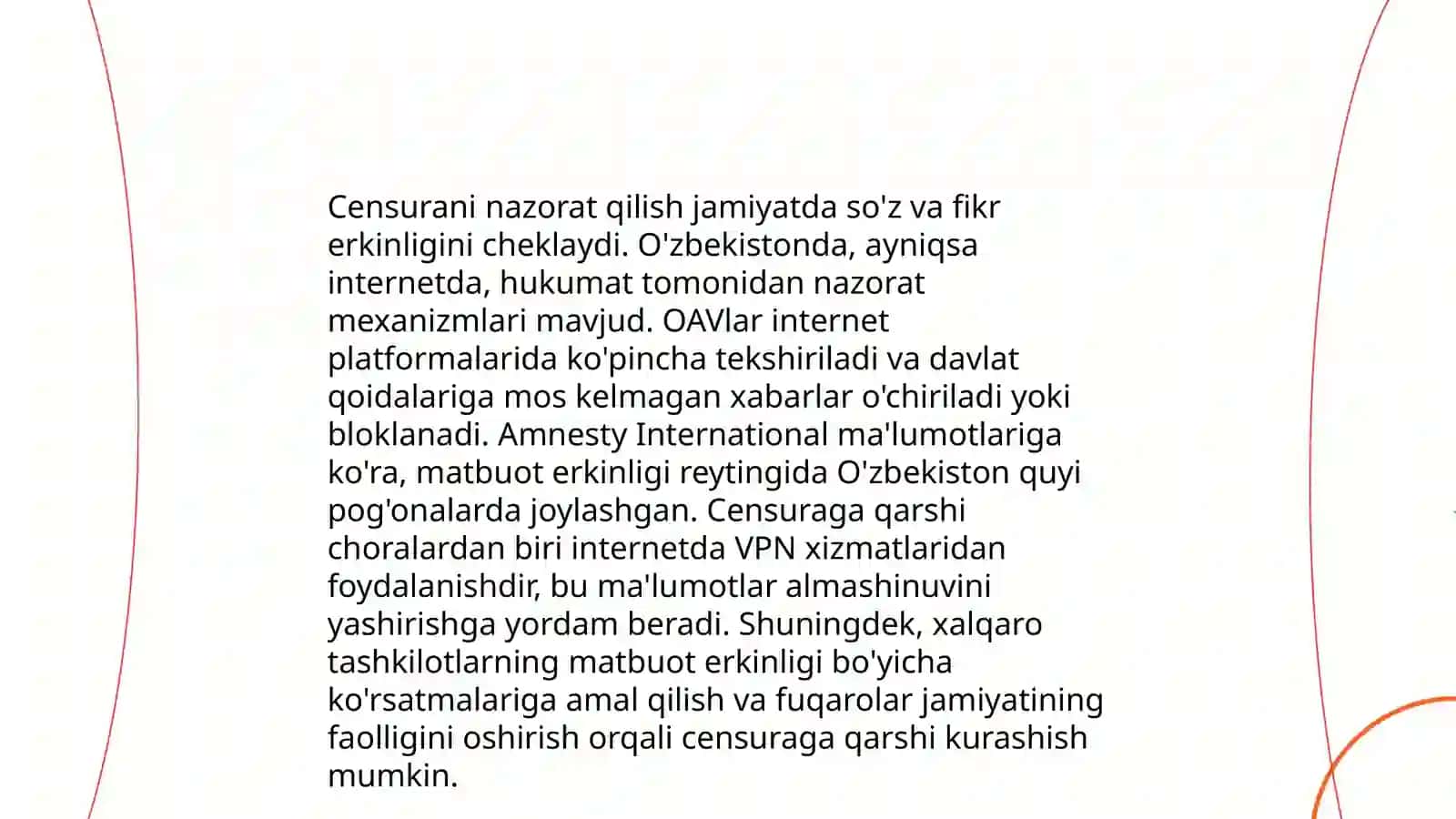 O'zbekiston Respublikasida ommaviy axborot vositalarining faoliyati 4