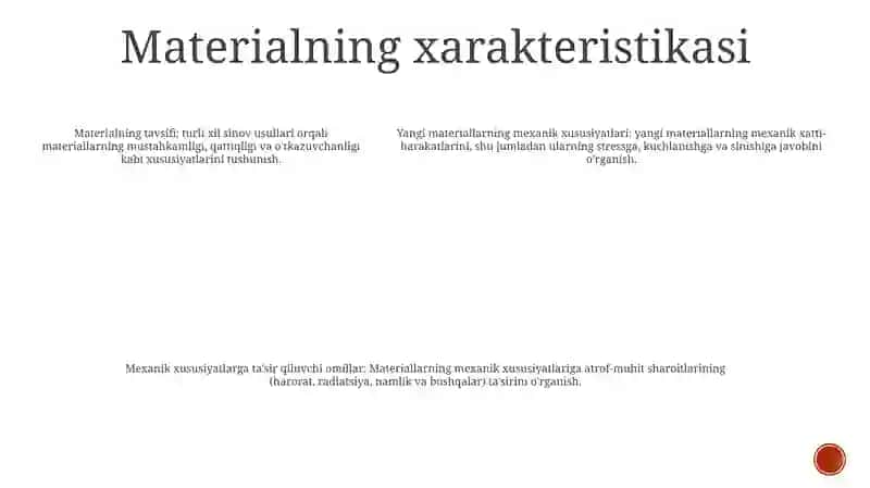 Yangi Materilallarning Mexanik Xususiyatlarini Tajribada O'Rganish Mexanik Xususiyatlarga Turli Omilarning (Harorati Radiktiv Nurlanish Namlik Va X.K.) Ta'Siri 4