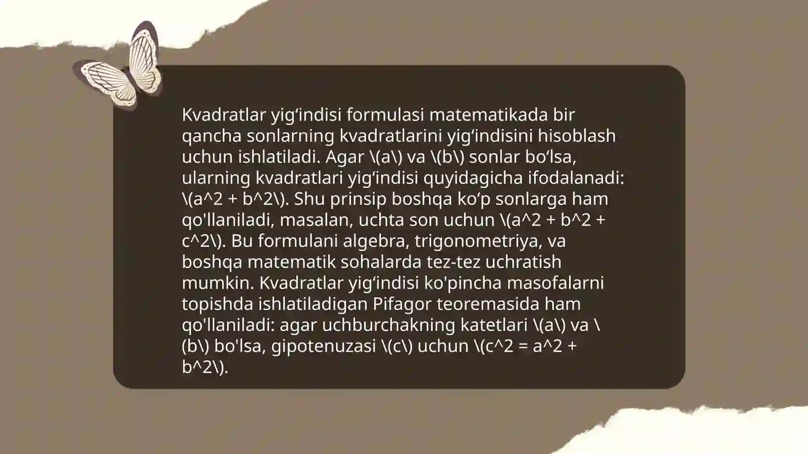 Qisqa koʻpaytirish formulalari 4