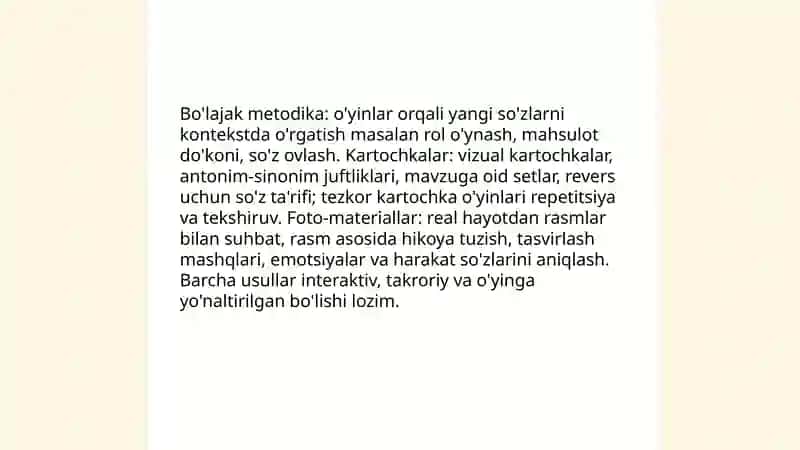 MTT tarbiyachisining bolalarning ifodali nutqini shakillantirish metodikasi 4