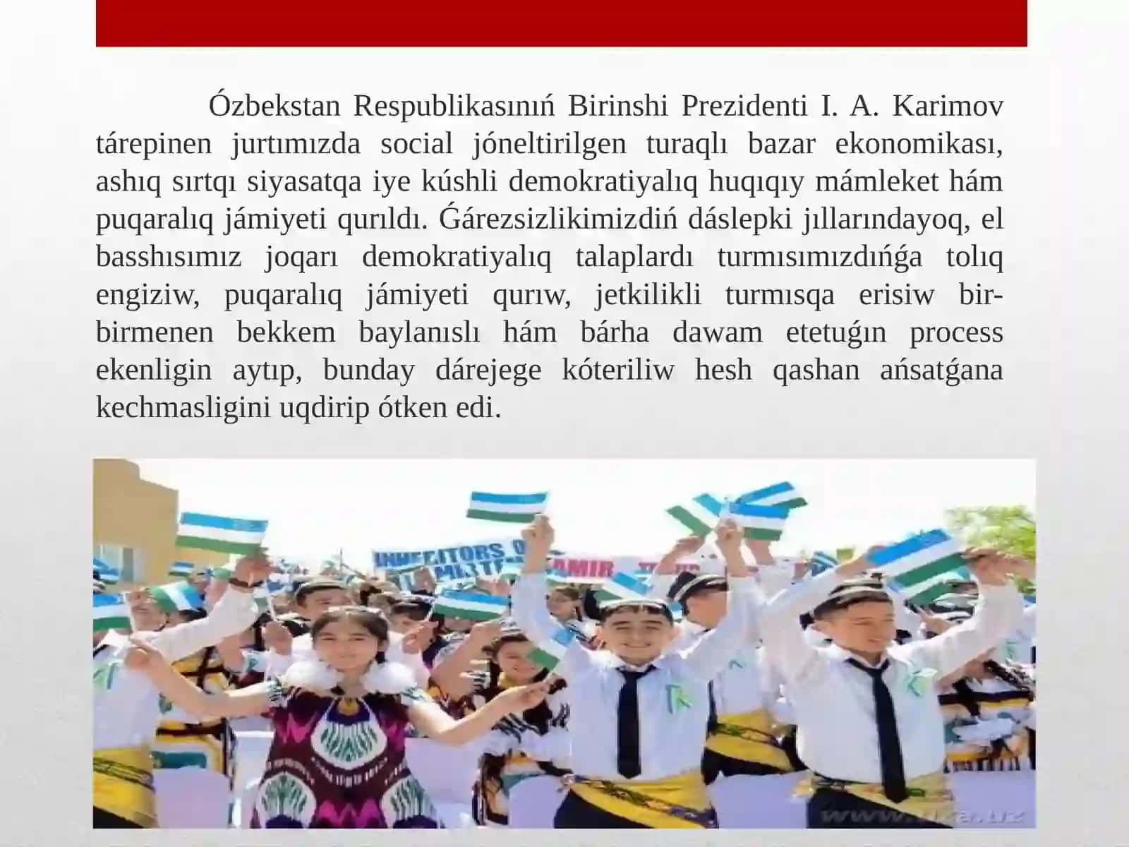Ózbekstanda social tarawda ámelge asırılıp atırǵan ózgerisler 4
