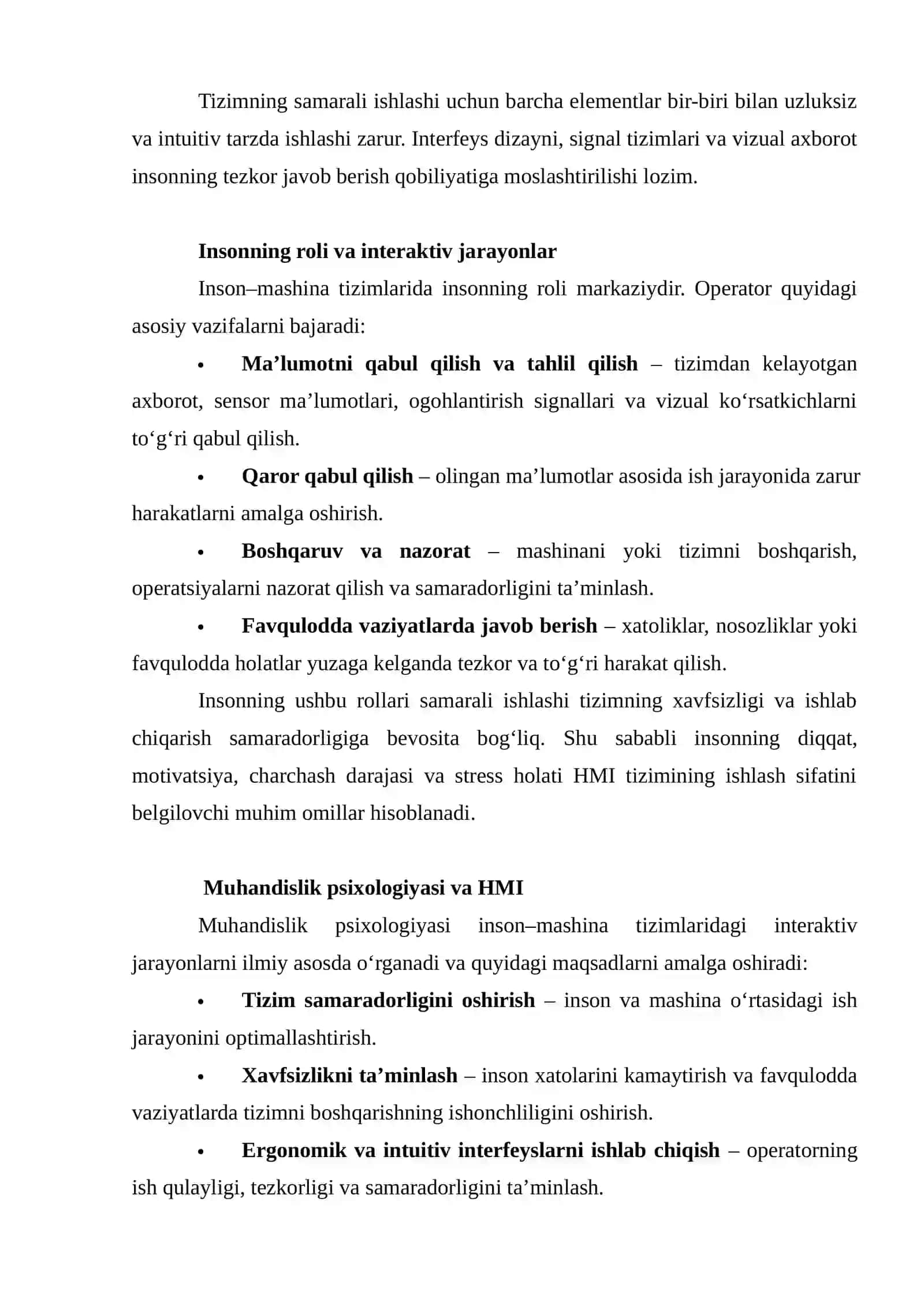 Inson-mashina tizimlari: nizolar va ularni hal qilish yo'llari 4