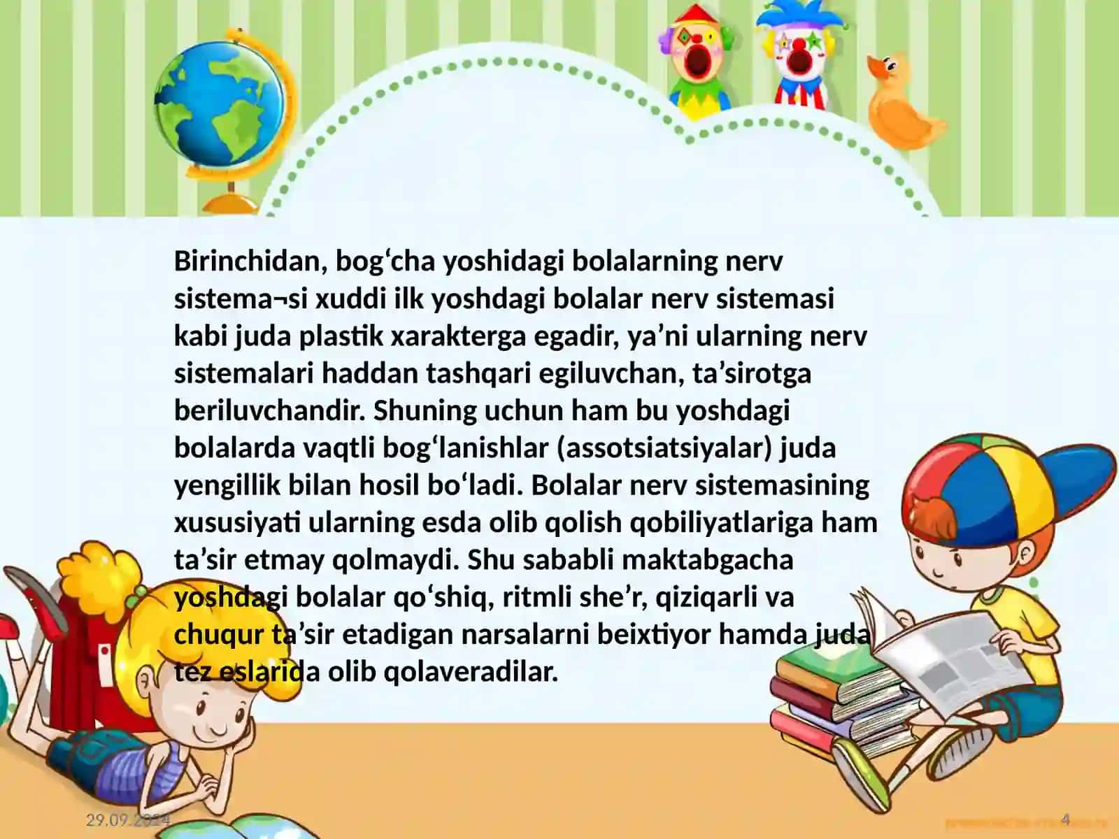 BOG’CHA YOSHDAGI BOLALARDA XOTIRANING RIVOJLANISHI 4