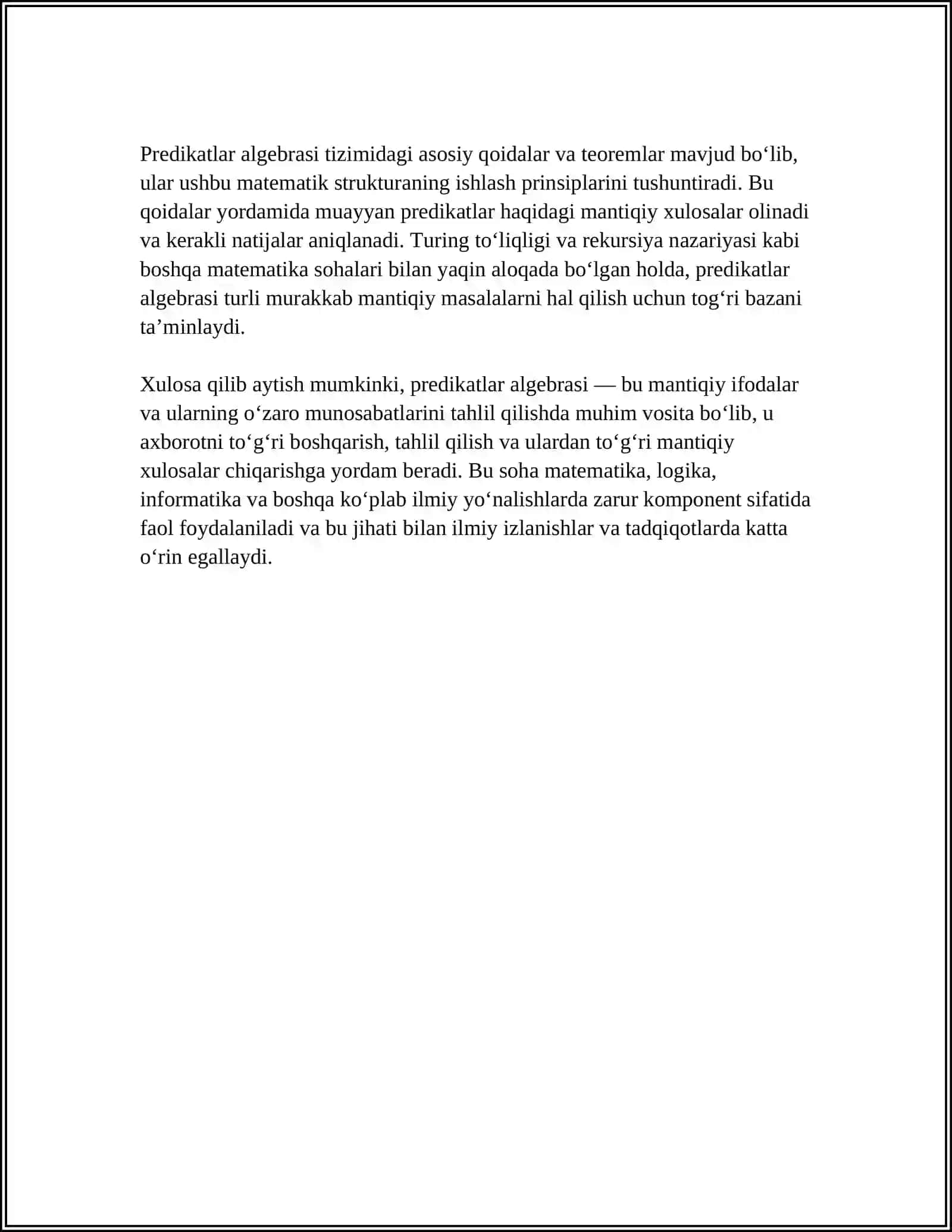 PREDIKATLAR ALGEBRASIDA FORMULALARNING TENG KUCHLILIGI.TENG KUCHLI FORMULALAR,ASOSIY TENG KUCHLILIGI 4