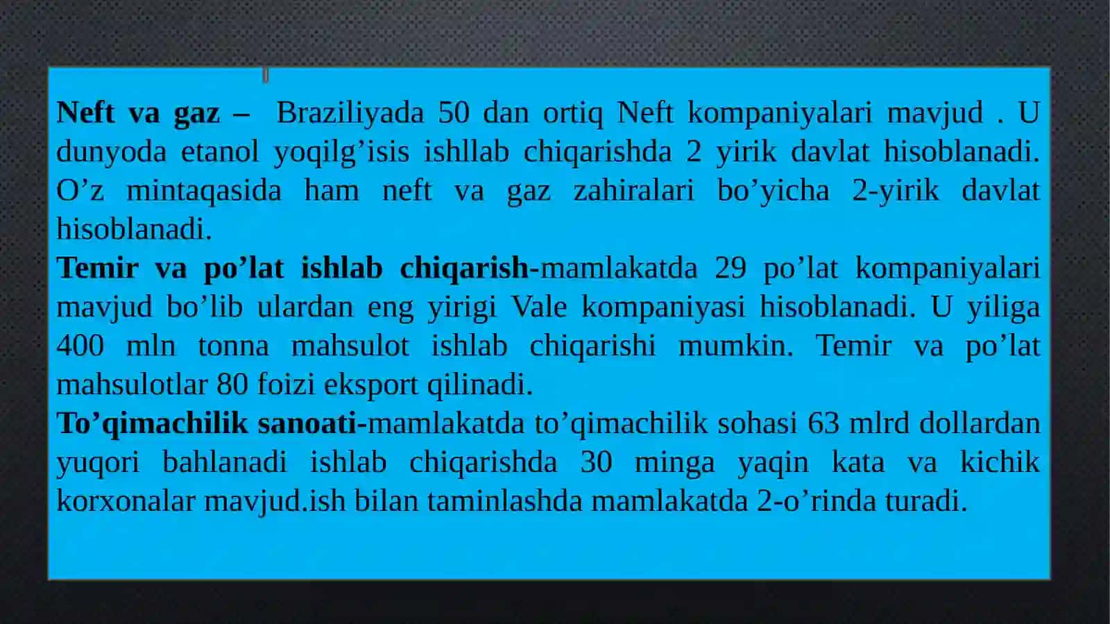 Braziliyada YaIM ko’rsatkichlari 4