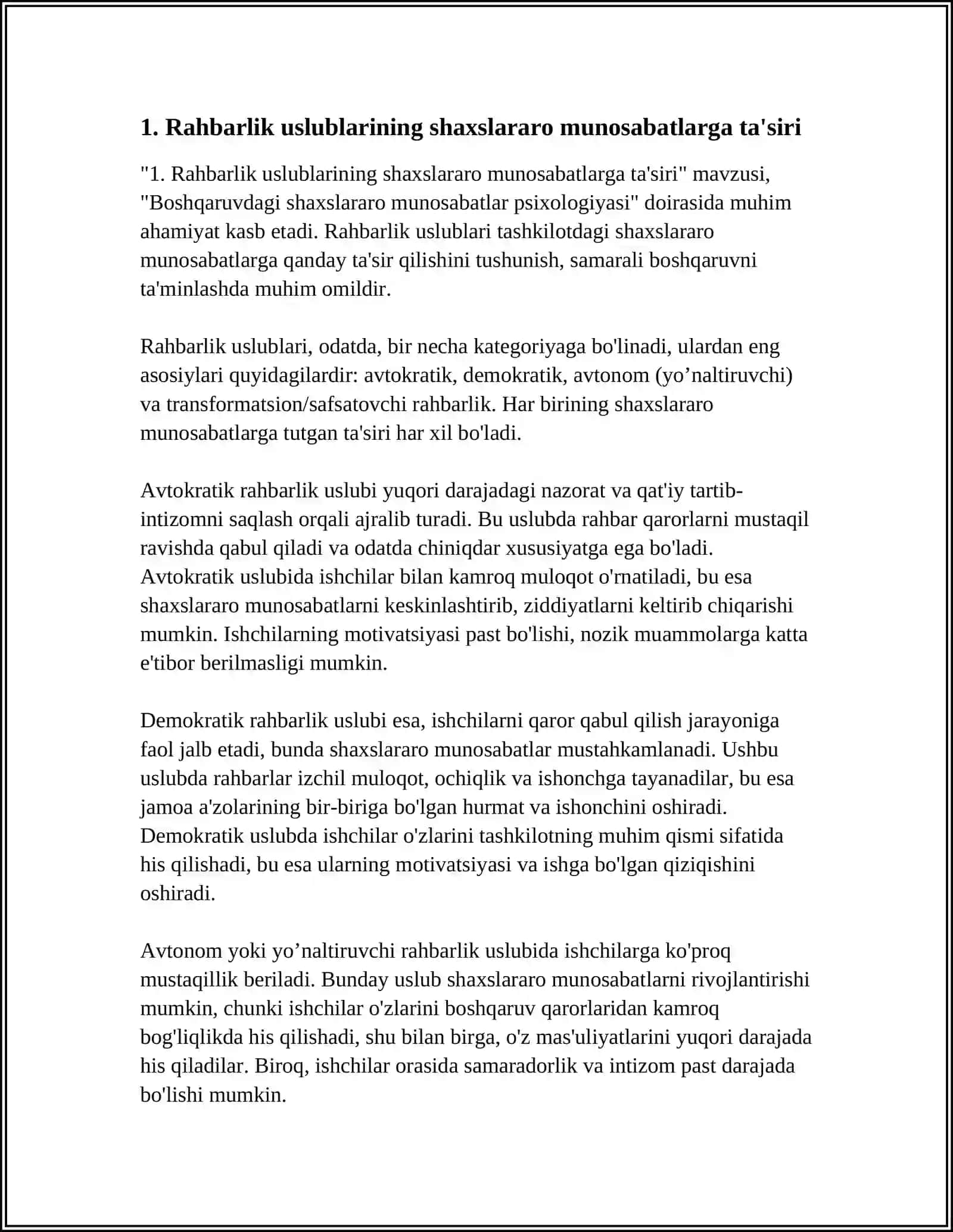 BOSHQARUVDAGI SHAXSLARARO MUNOSABATLAR PSIXOLOGIYASI 4