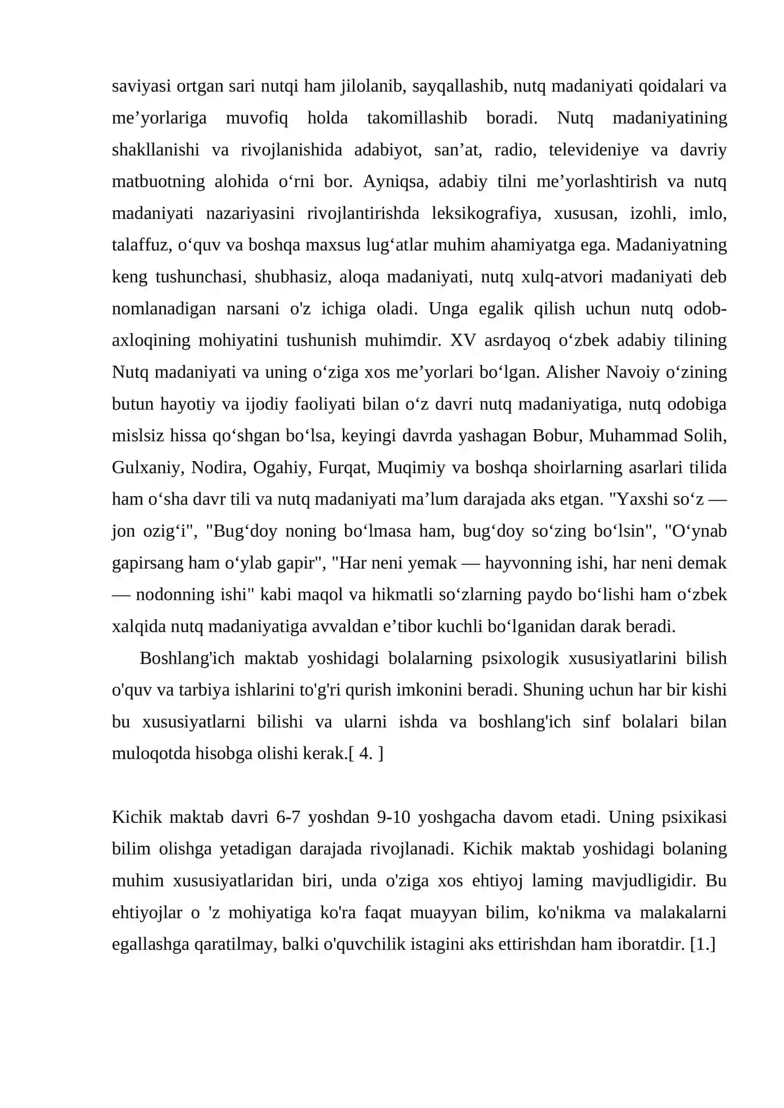 Kichik maktab yoshidagi o‘quvchilarning nutqiy madaniyatini shakllantirishda lug‘at boyligini oshirish metodikasi 4