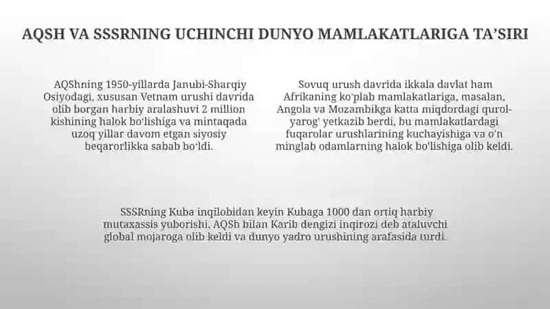 Ikkinchi Jahon Urushidan Keyingi AQSh va SSSRning Geososiyasi 4