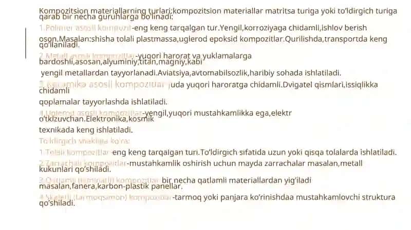 Kompozitsion materiallarning tarkibi va turlari 4