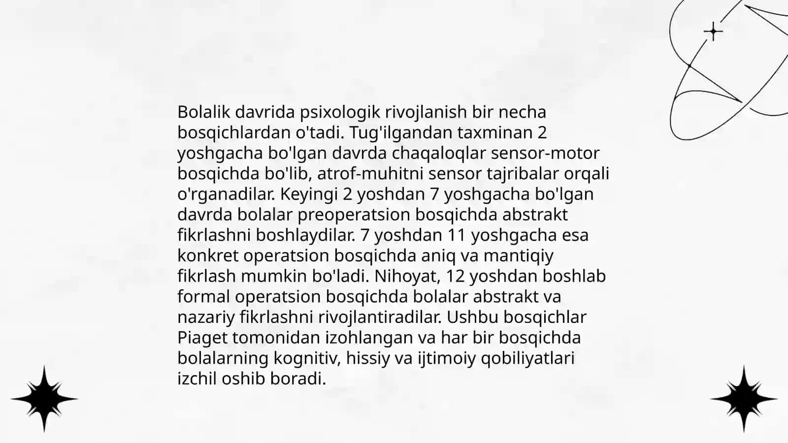 Psixologik bilimlarni rivojlantirish bosqichlari 4
