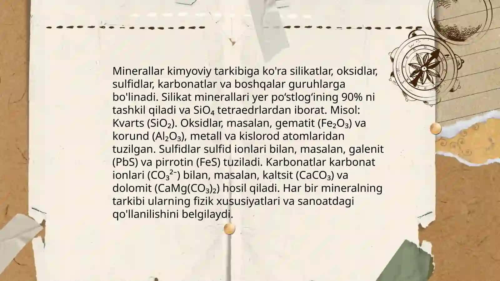Minerllar to'grisida umumiy tushincha 4