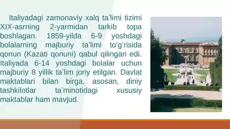 Italiya va Ispaniya davlatlari ta`lim tizimiga komparativistik tahlil 4