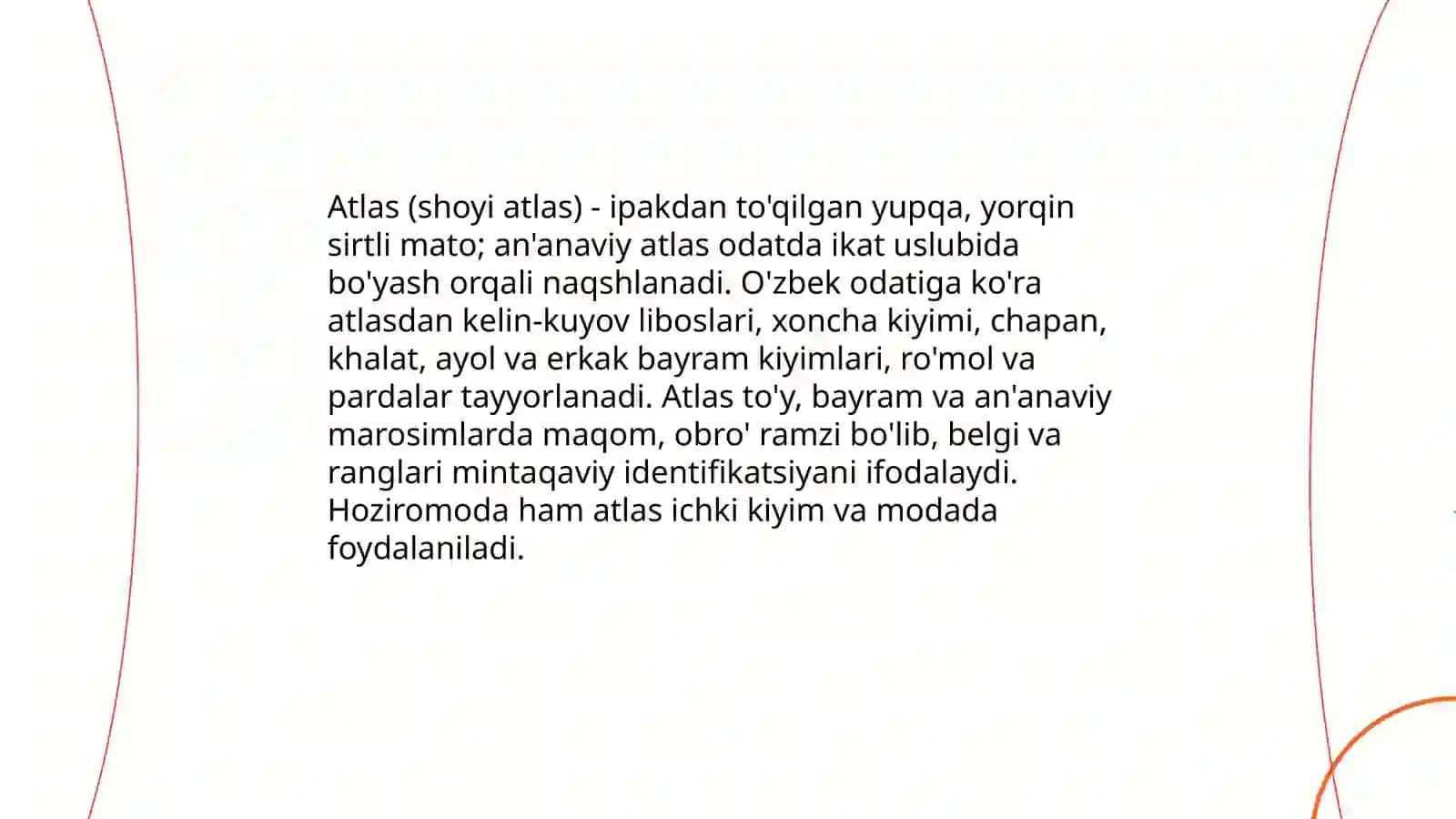 O'zbek milliy matolari 4