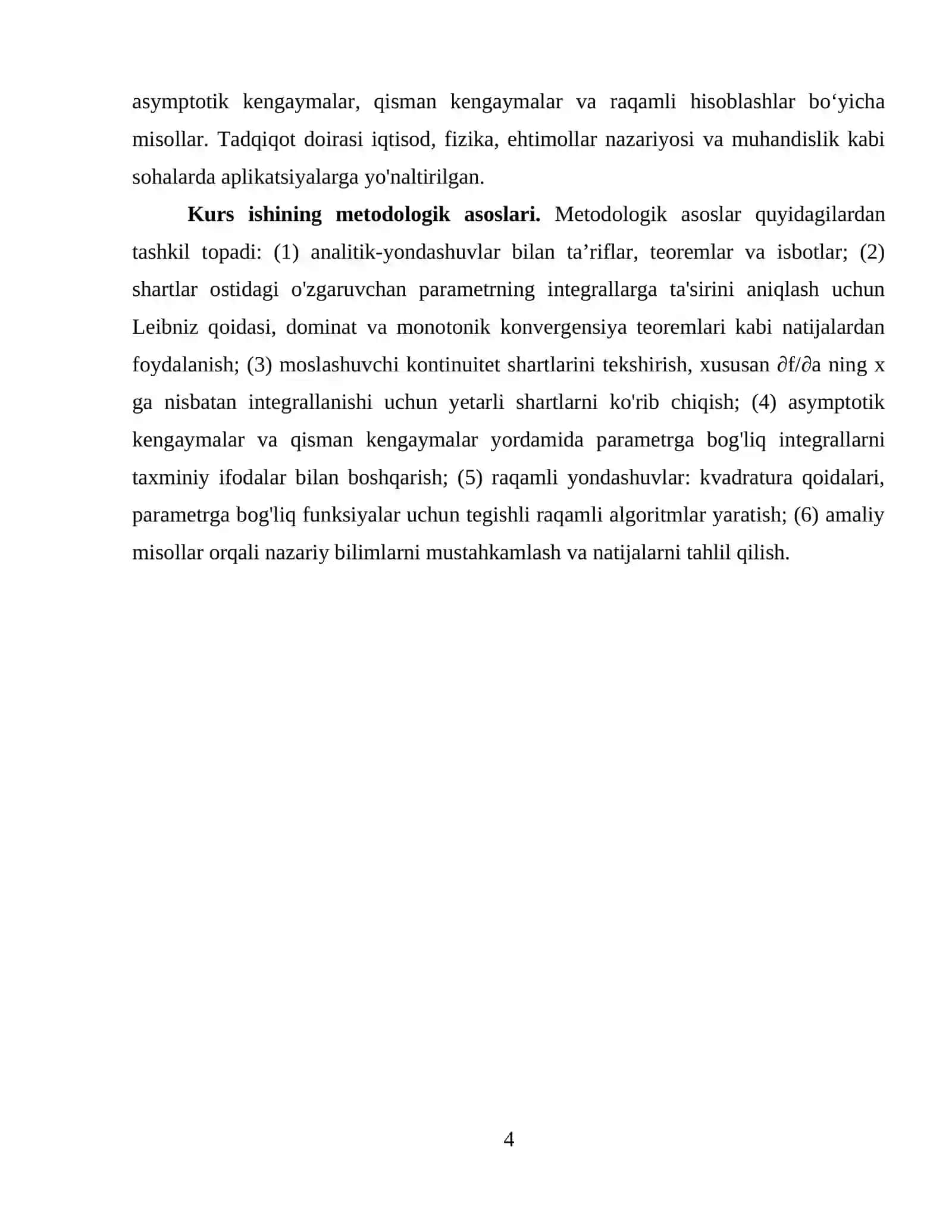 Parametrga bog'liq integrallar 4
