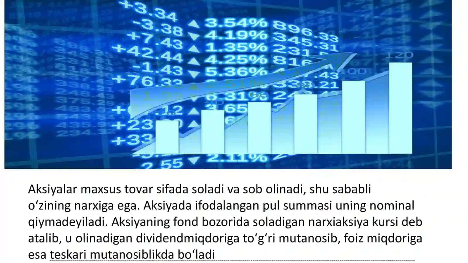 Aksiya va Obligatsiyalar o'rtasidagi farq 4