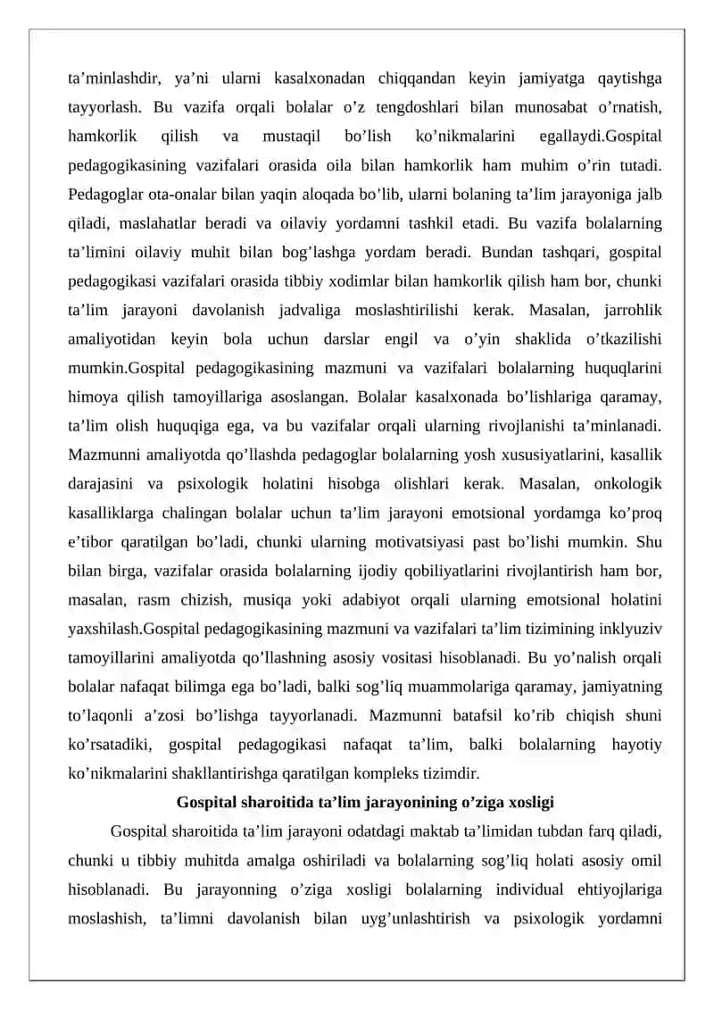 Gospital pedagogikada fanlararo integratsiya 4