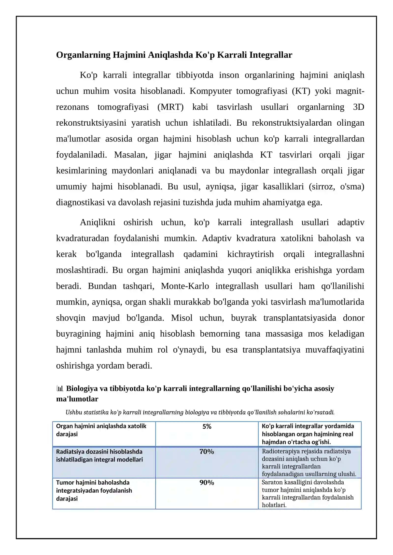 Karrali integrallarni biologiya va medisinadagi tatqiblari 4