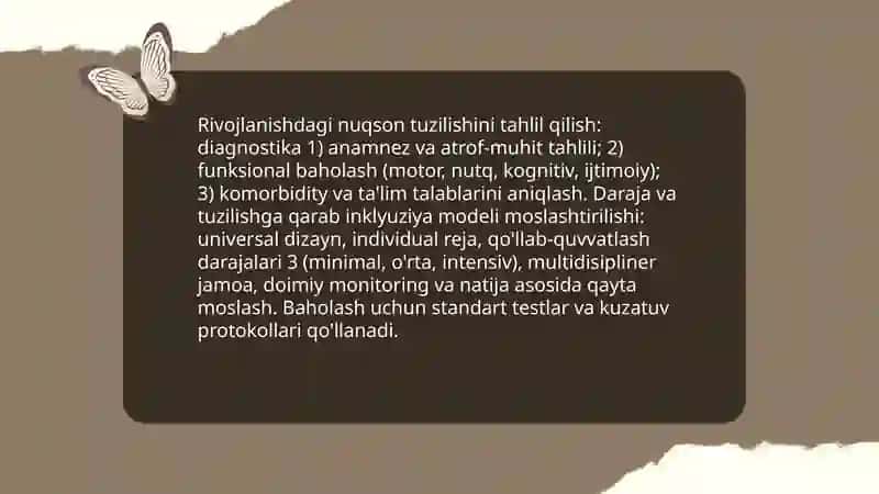 Chorshanbiyeva Baxrinisoning Inklyuziv ta‘lim. Gospital pedagogika fanidan tayyorlagan taqdimoti 4