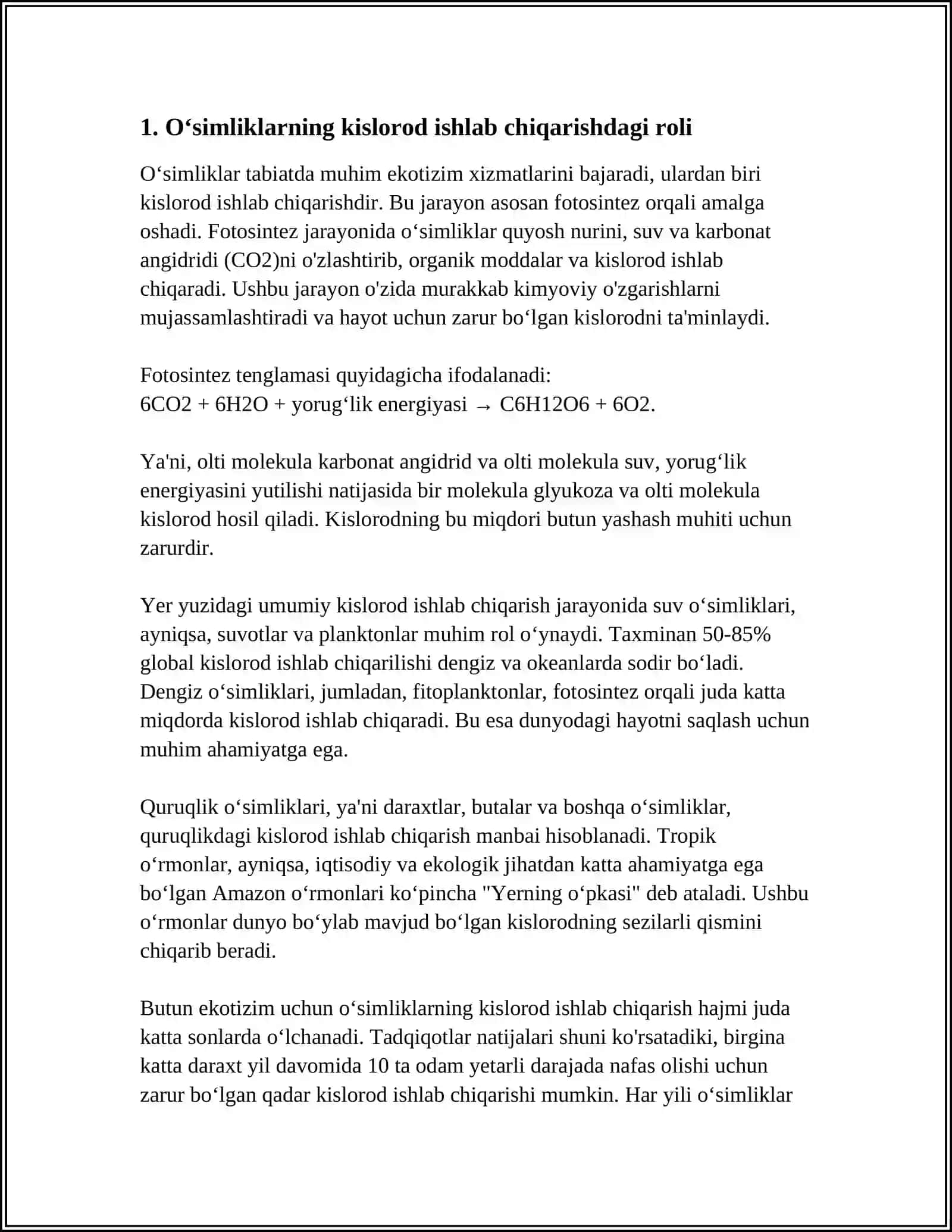O'simliklarni inson hayotidagi roli va yer yuziga tarqalish qonuniyatları 4