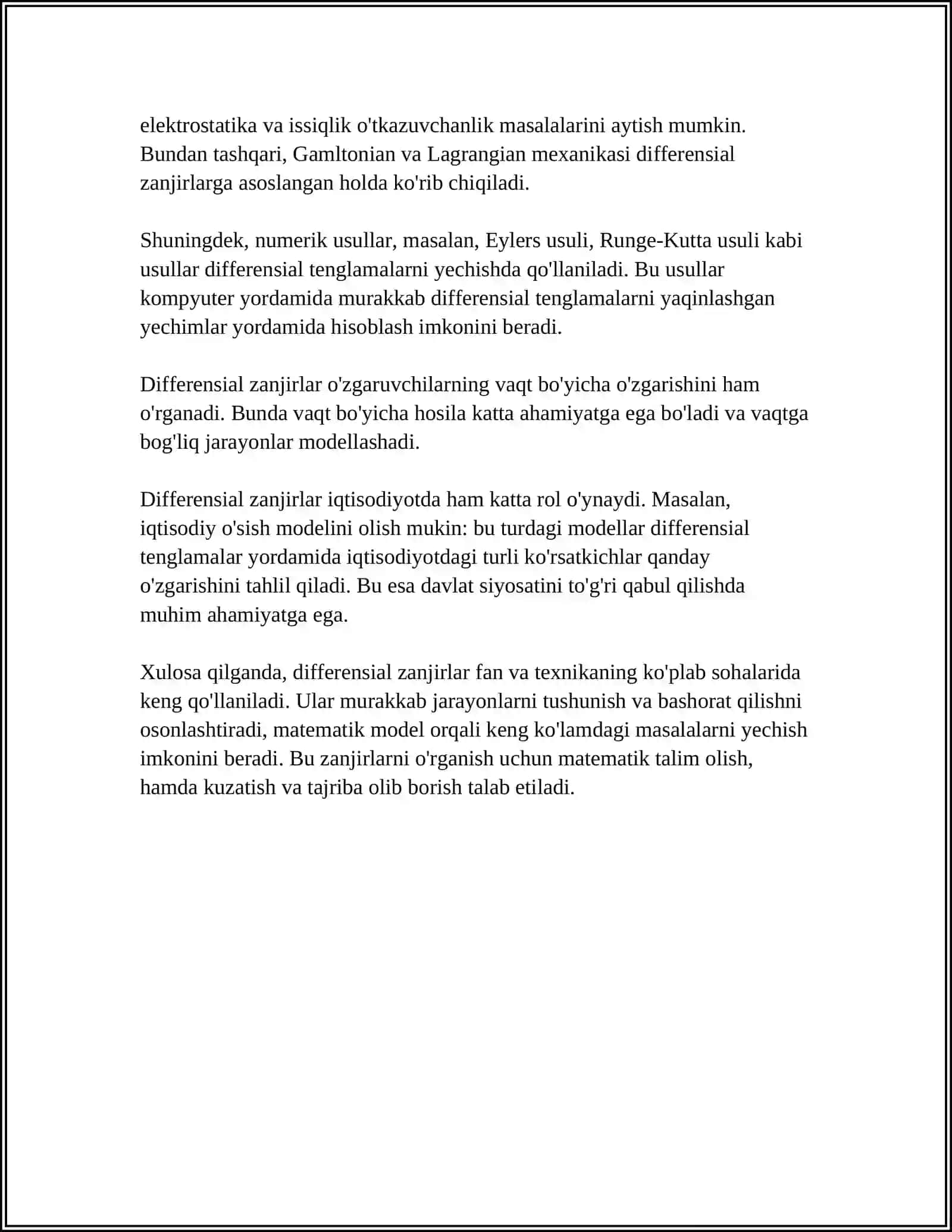 DIFFERINSIALLOVCHI VA INTIGRALLOVCHI ZANJIRLAR 4