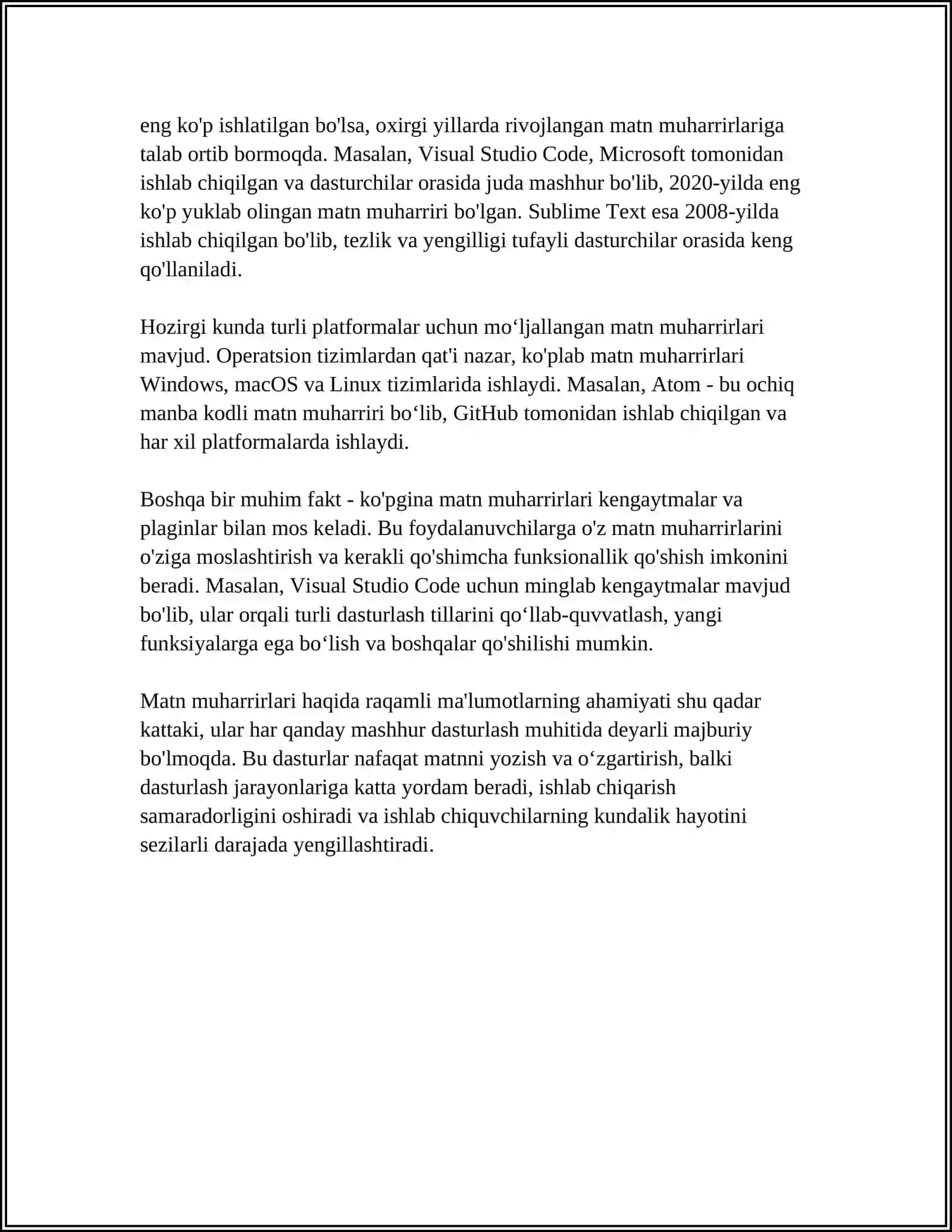 WORD MATN MUXARRIRIDA SOHAGA OID HUJJATLARNI TAYVORLASH 4