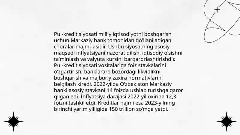 Markaziy Bank maqsad va vazifalari 4