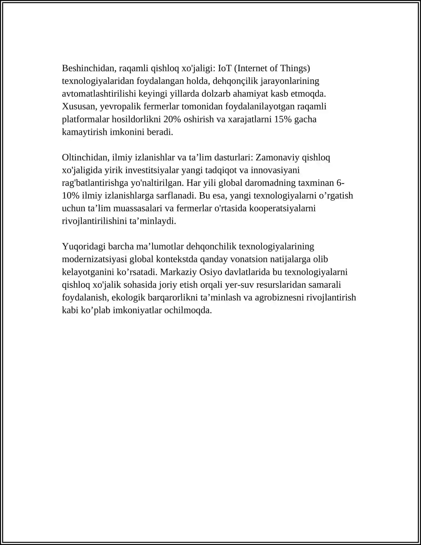 Dehqonchilik texnologiyalarining modernizatsiyasi 4
