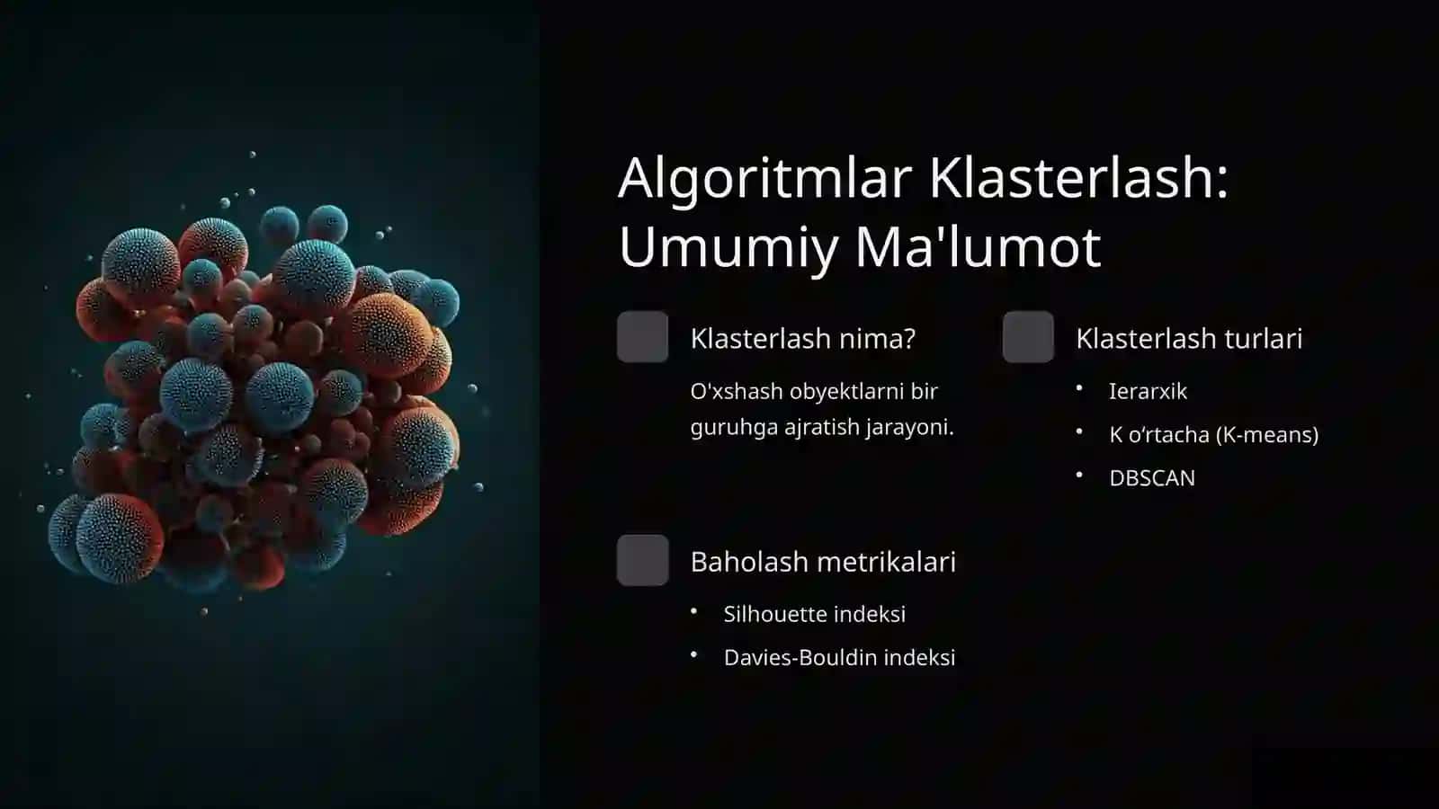 Eng zo'r 10 ta algoritim mashina ta'lim tasnifi kalssterlar tahlili 4