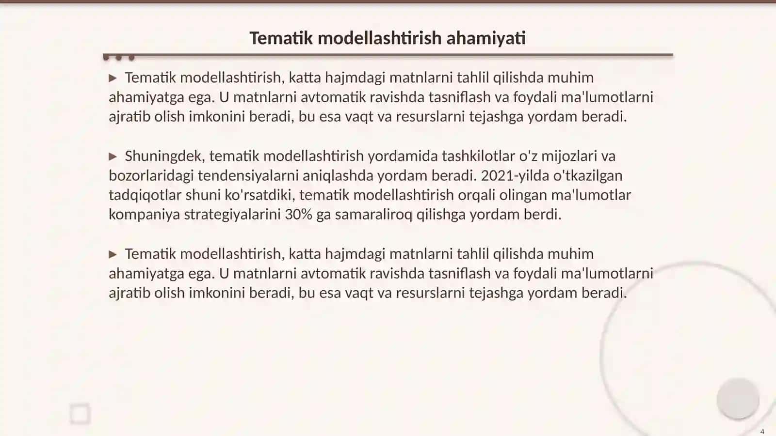 Tematik modellashtirish 4