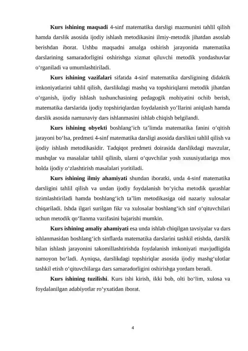 MATEMATIKA O‘QITISH METODIKASI 4