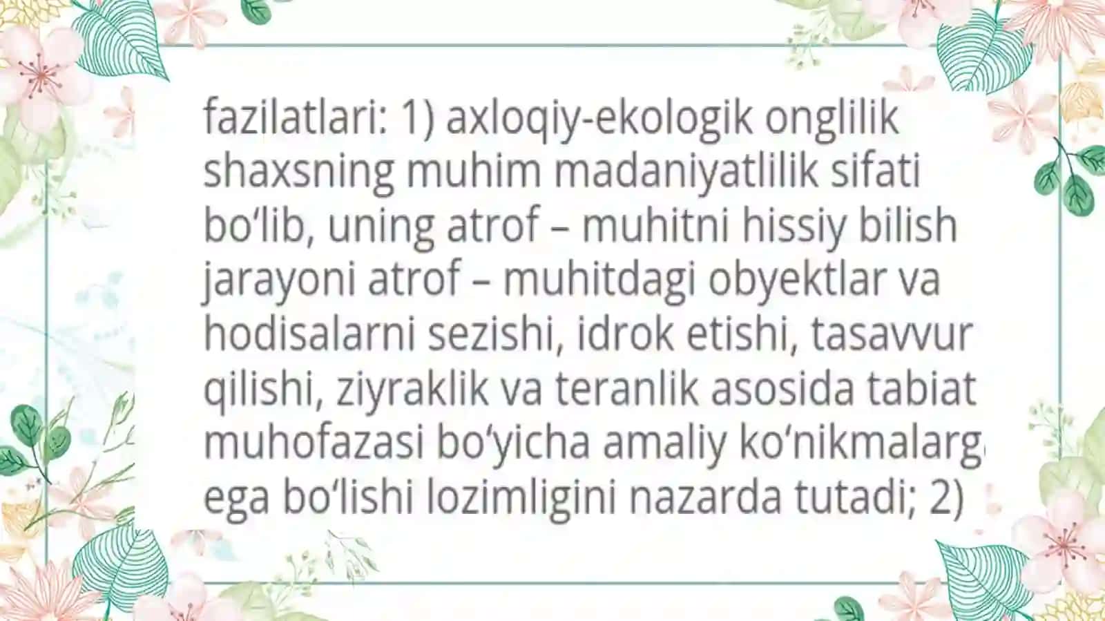 Boshlangich ta'lim tabiiy fanlari darslarida kuzatish orqali yangi bilim konikmalarni shakillantirish 4