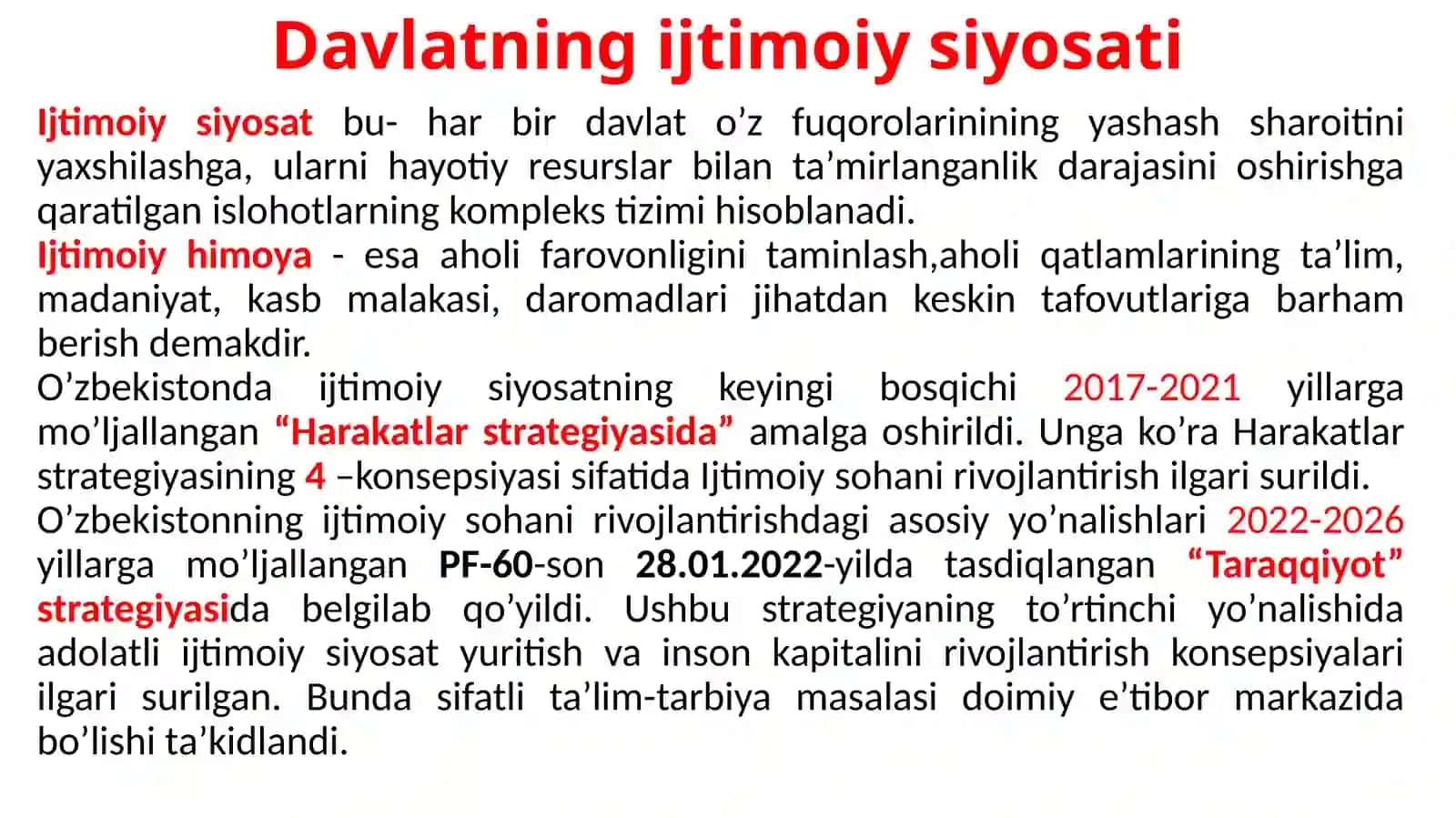 Mustaqillik yillarida O‘zbekistondagi ijtimoiy-iqtisodiy o‘zgarishlar 4