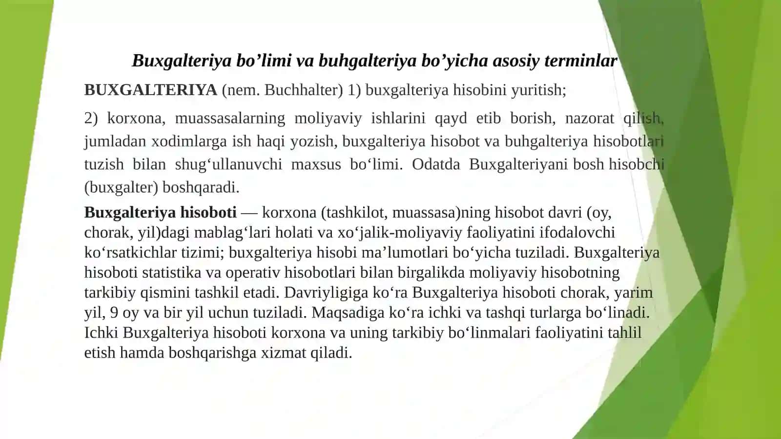 Iqtisodiyot yo’nalishi _________ ____________________________ning malakaviy amaliyot HISOBOTI 4