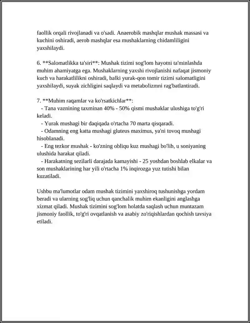 Odamlar mushak tizimi 4