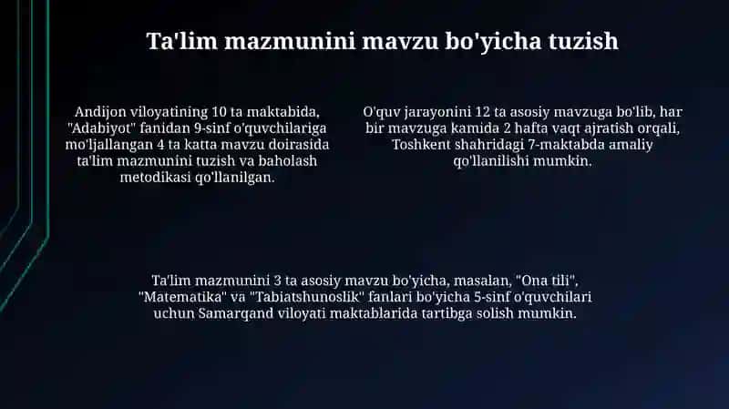 Talim jarayonini mavzuli rejalashtirish 4