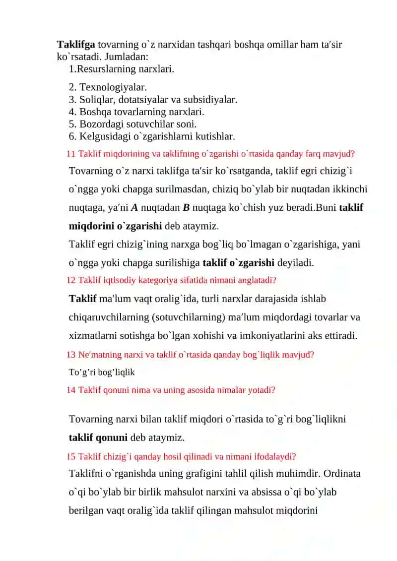 Mikroiqtisodiyot fanidan oraliq nazorat savollari 4