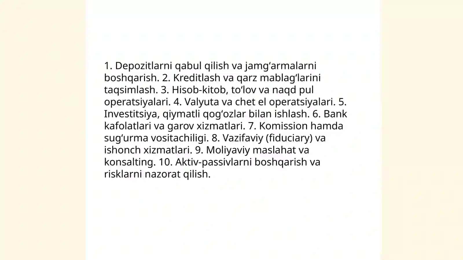 Tijorat Banklari va uning Funksiyalari 4