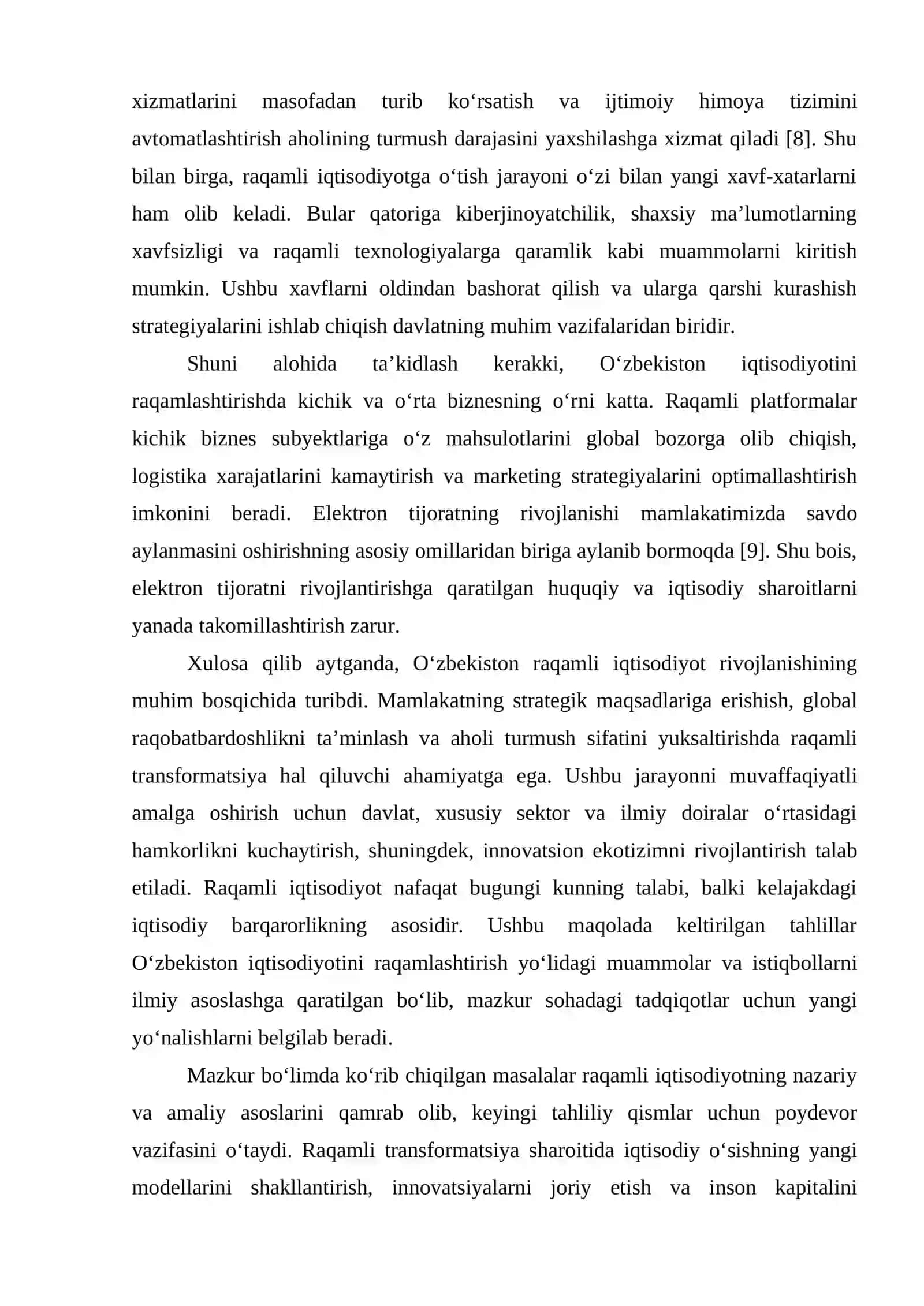 O'ZBEKISTONDA RAQAMLI IQTISODIYOTNING RIVOJLANISHI 4