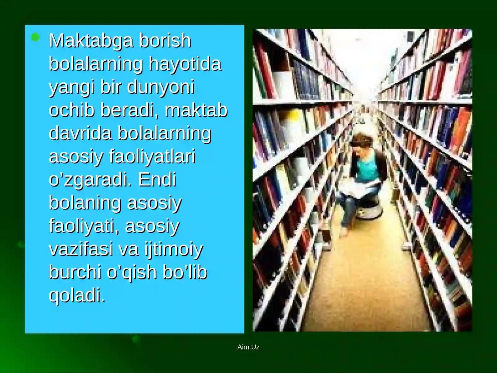Bolaning ta’lim olish jarayoni va o’quv rejasiga tayyorgarligi 4