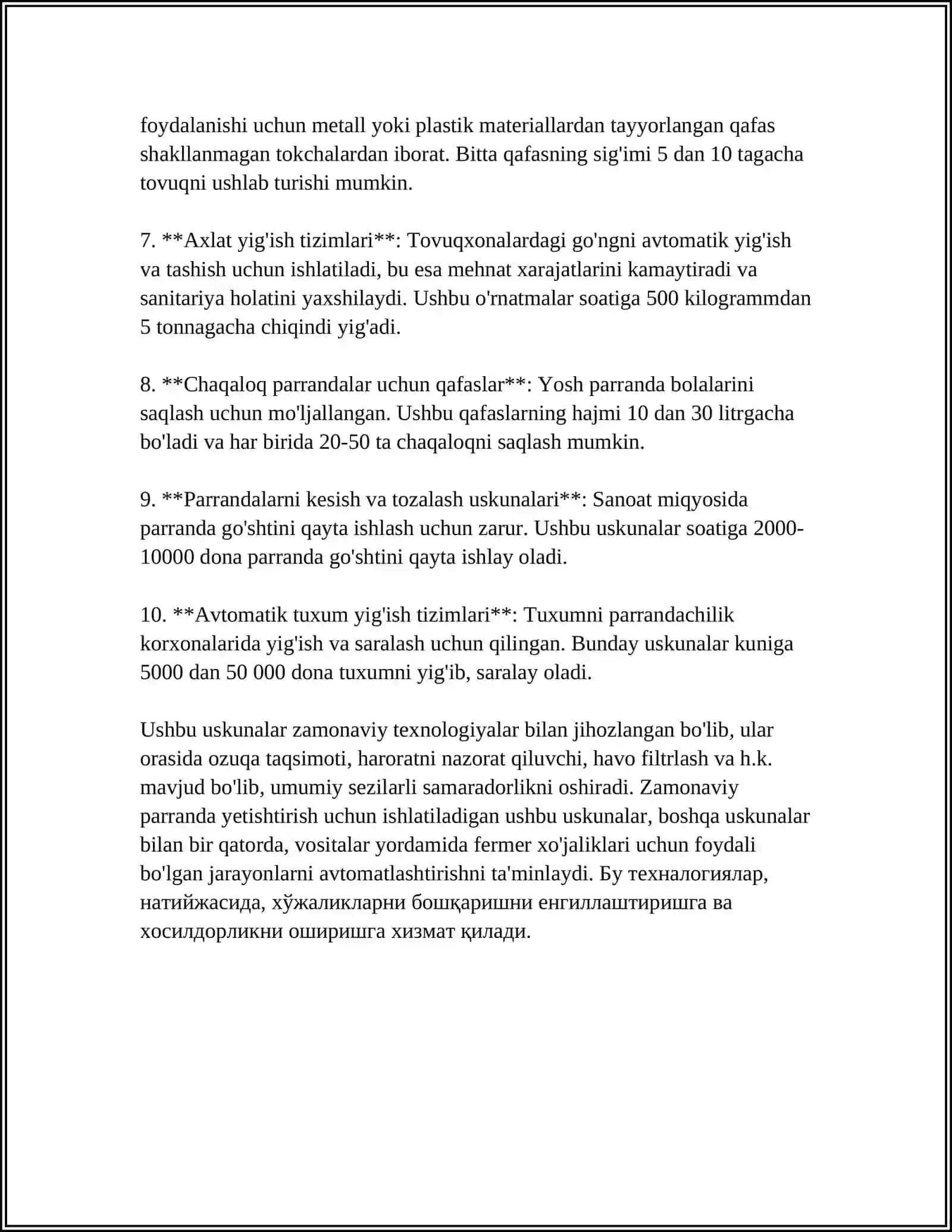 Parranda Yetishtirish Uchun Sanoat Uskunalari 4