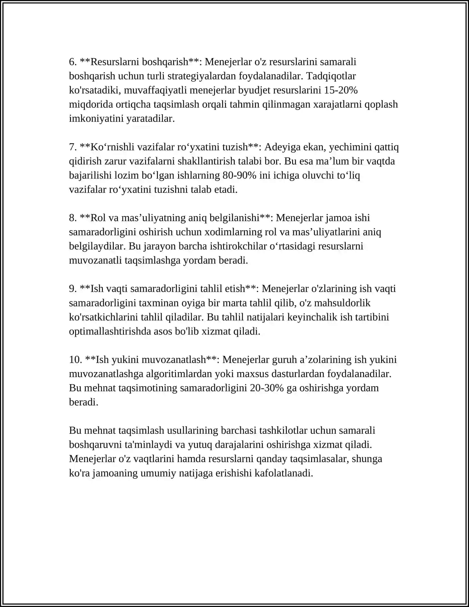 Menejerlar Mehnatini Taqsimlash va Kooperatsiyalash Yo'llari 4